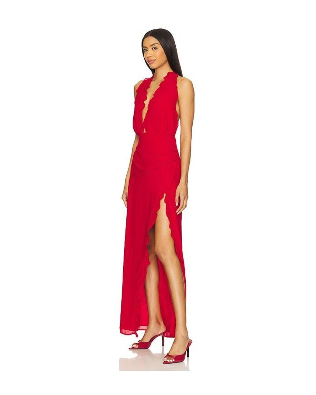 MORE TO COME Red Estrella Maxi Dress