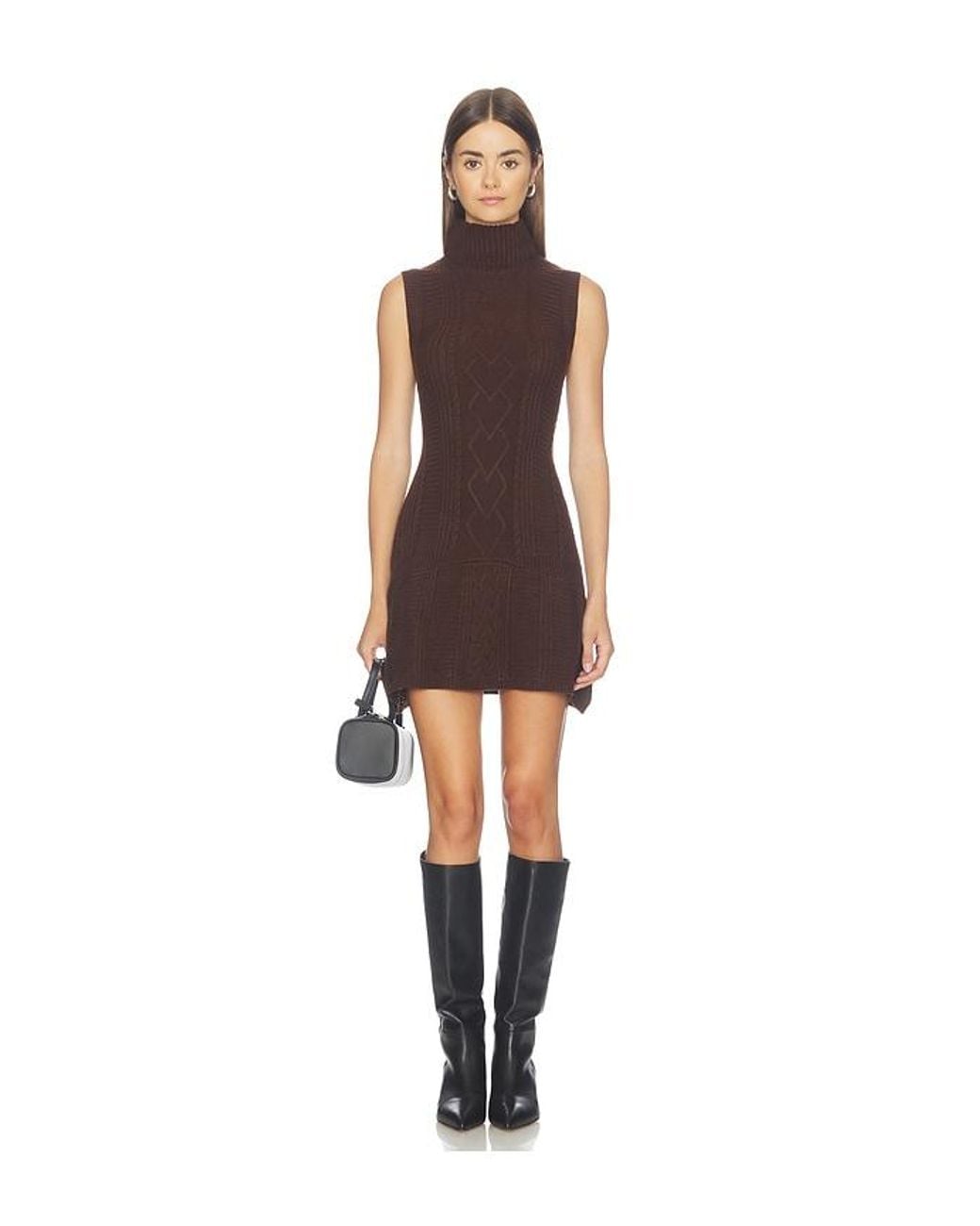 MORE TO COME Brown Agnes Mini Dress