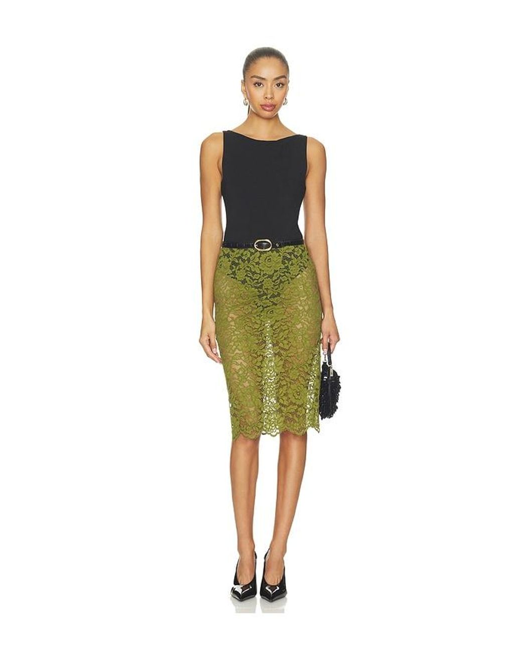 Nbd Green Amna Pencil Skirt