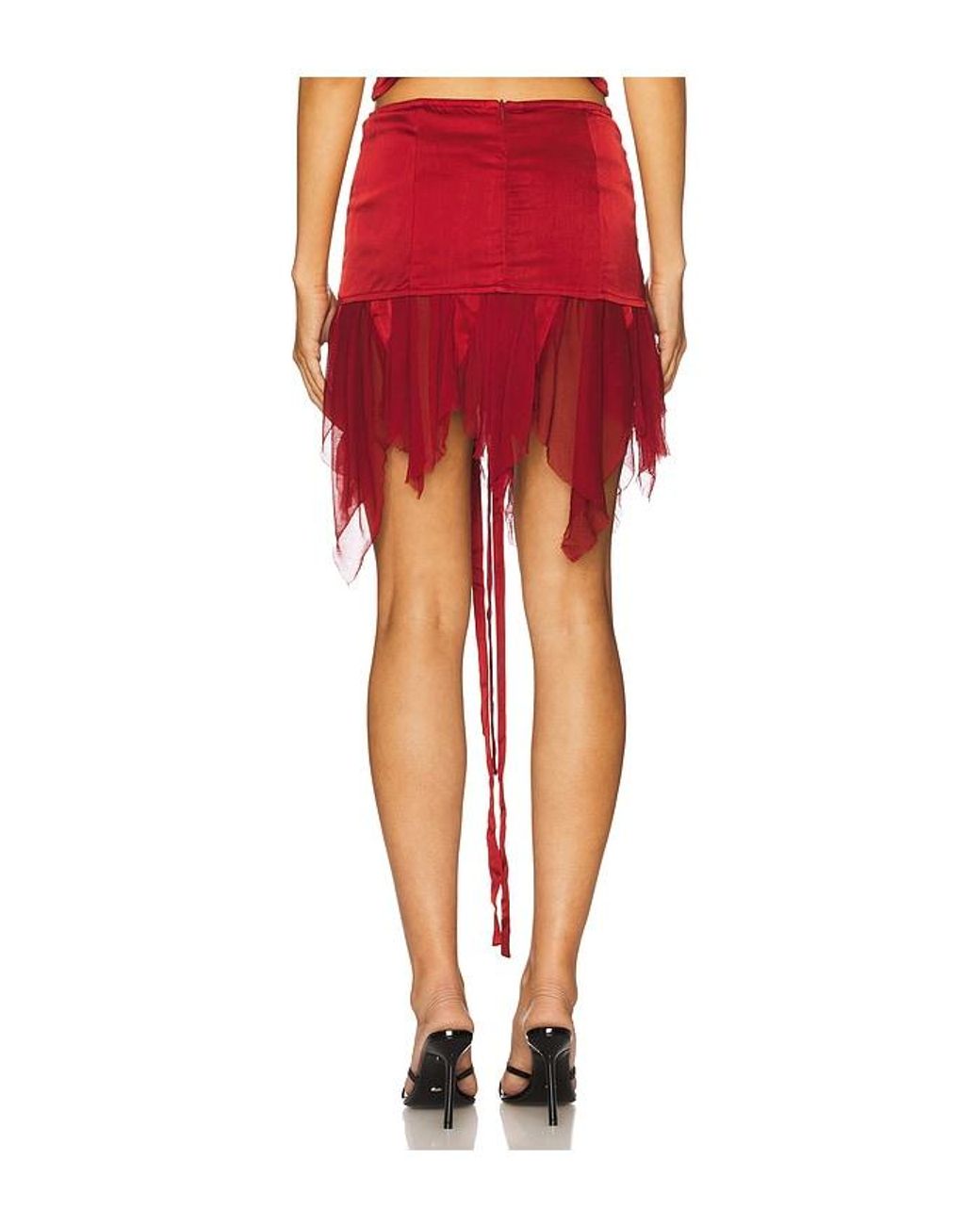 AMOR MIA Red Metamorphosis Mini Skirt