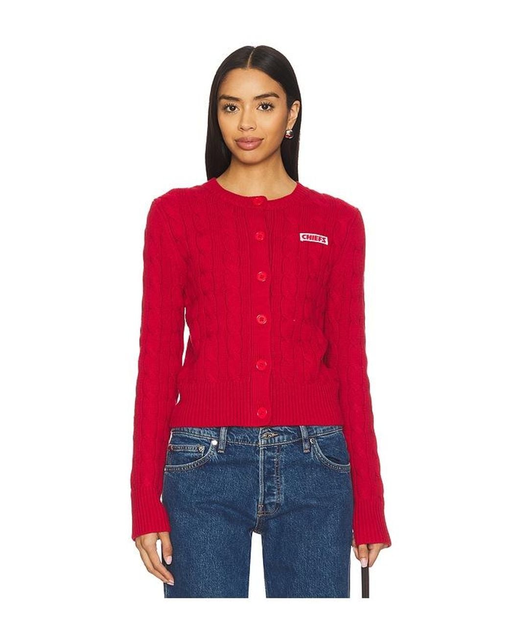 Terez Red X Revolve Chiefs Knit Cardigan