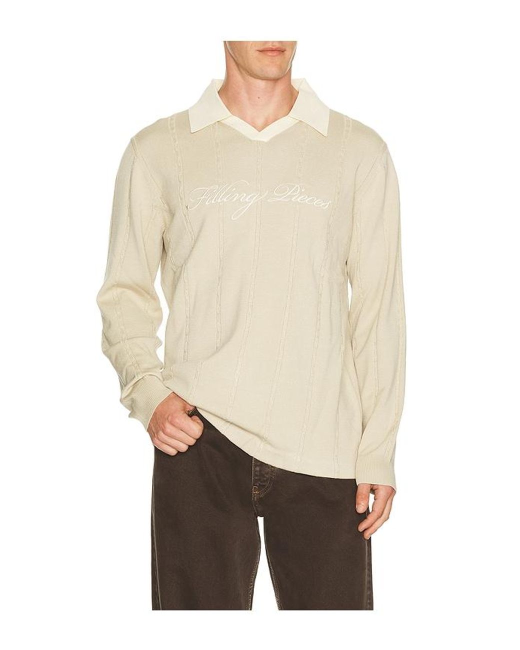 Filling Pieces Natural Knit Football Jersey for men