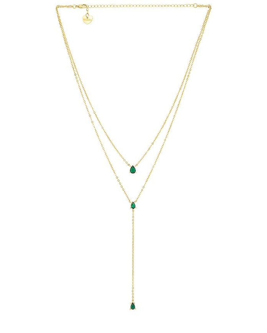 BRACHA Metallic Esmeralda Lariat Necklace