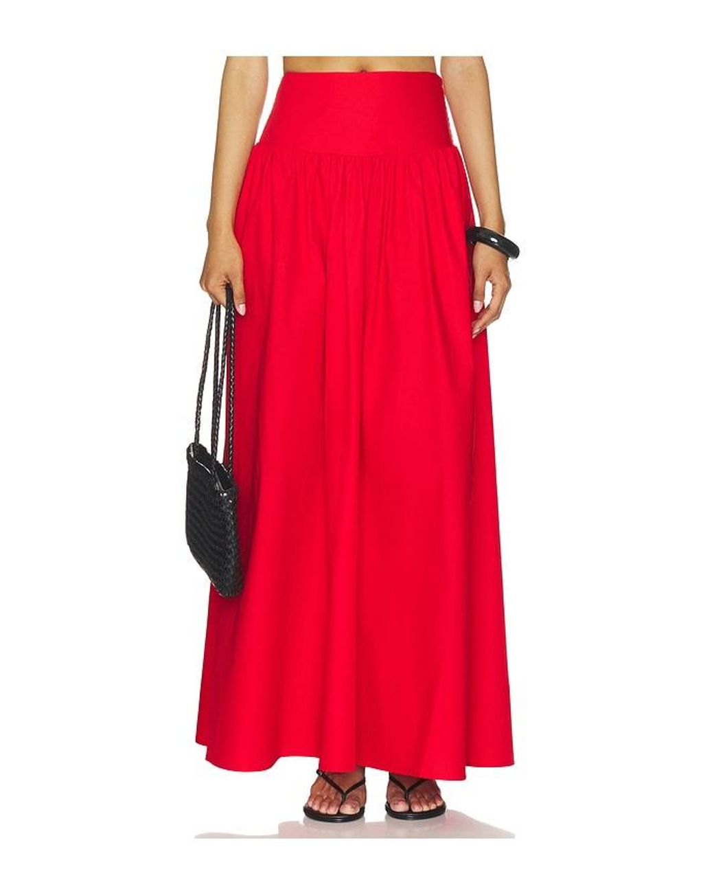 Susana Monaco Red Drop Waist Skirt