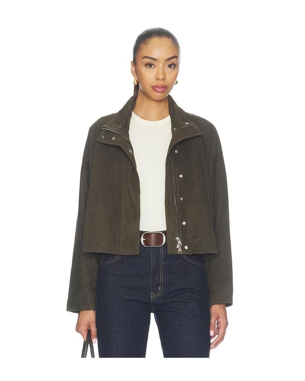 AllSaints Black Ryder Suede Jacket