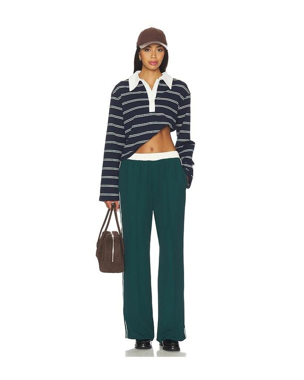 Madison The Label Blue Ryland Rugby Top Stripe