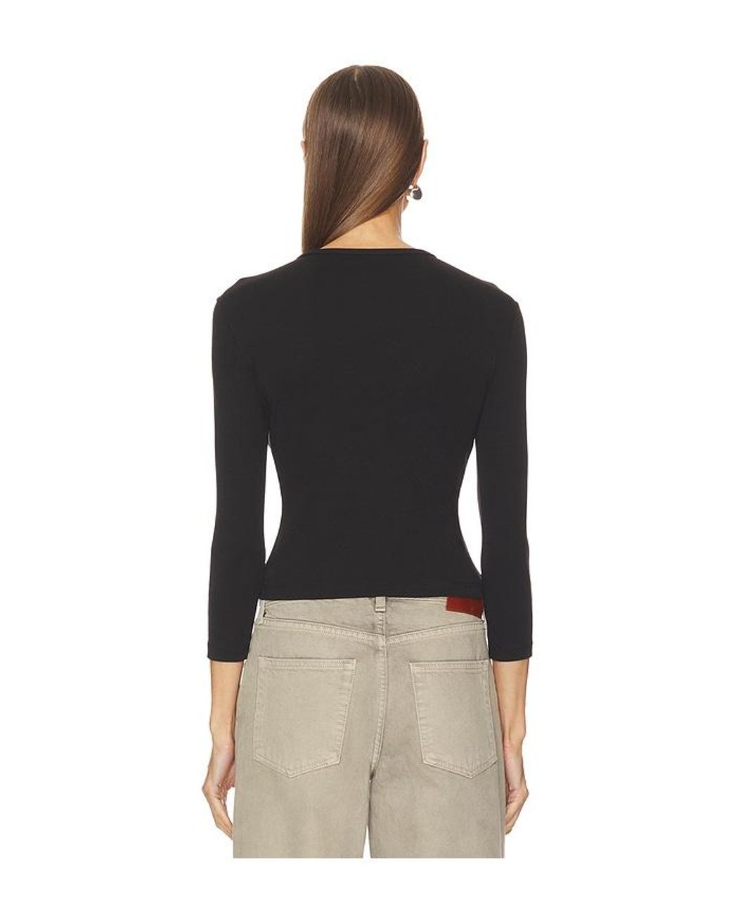 GRLFRND Black 3/4 Sleeve Tee