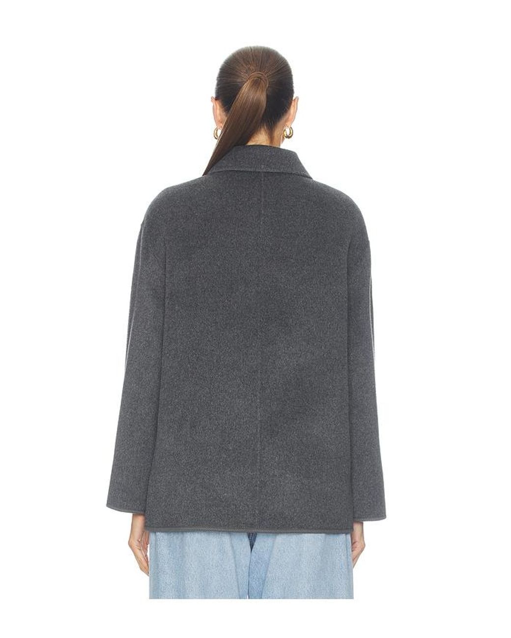 Rohe Gray Double Faced Wool Pankou Closure Jacket