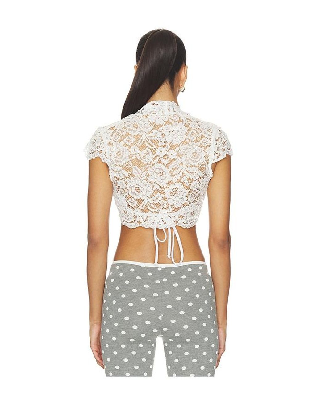 Frankie's Bikinis White X Paige Lorenze Love Story Lace Bolero