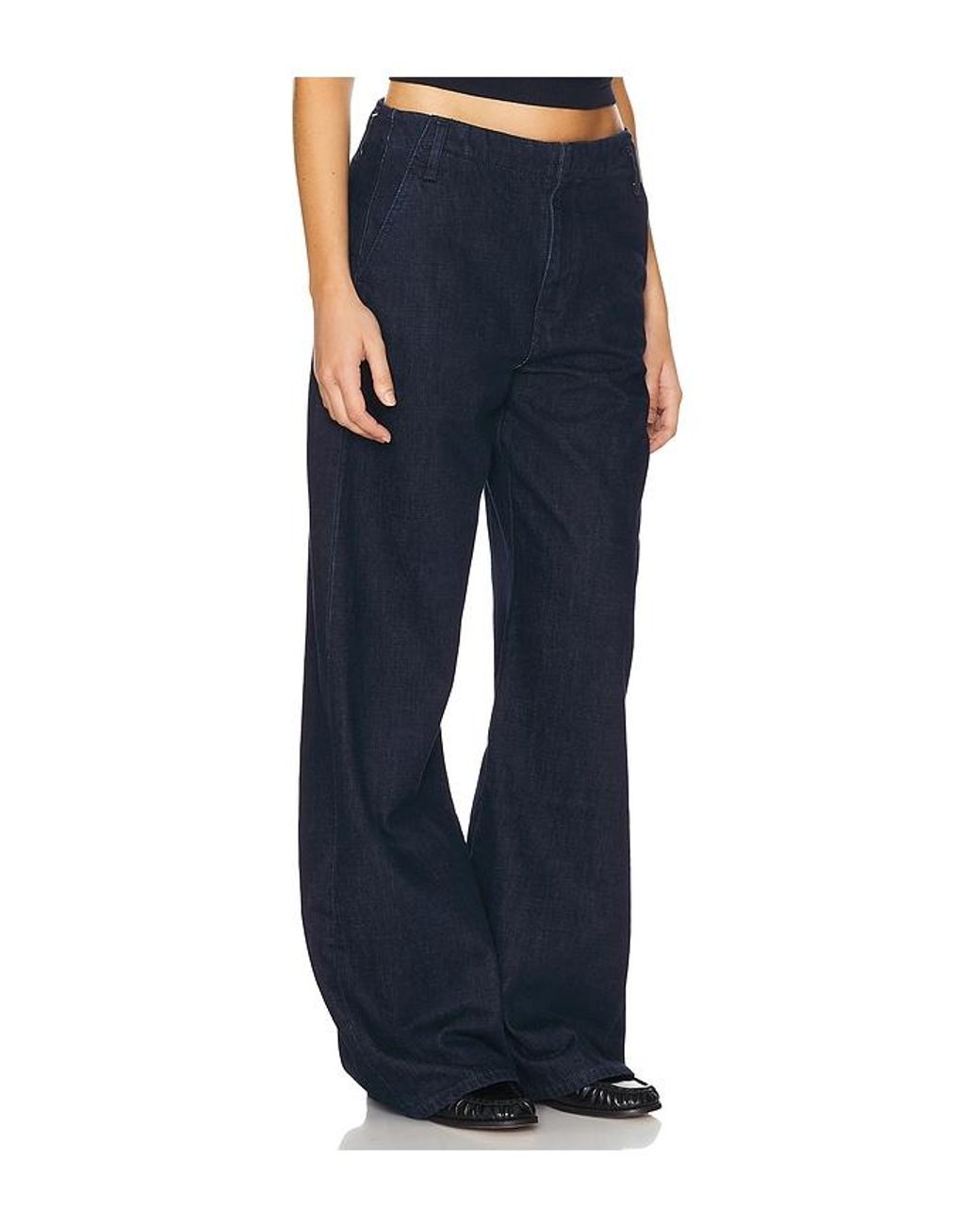 Re/done Blue Trouser Wide Leg Jeans