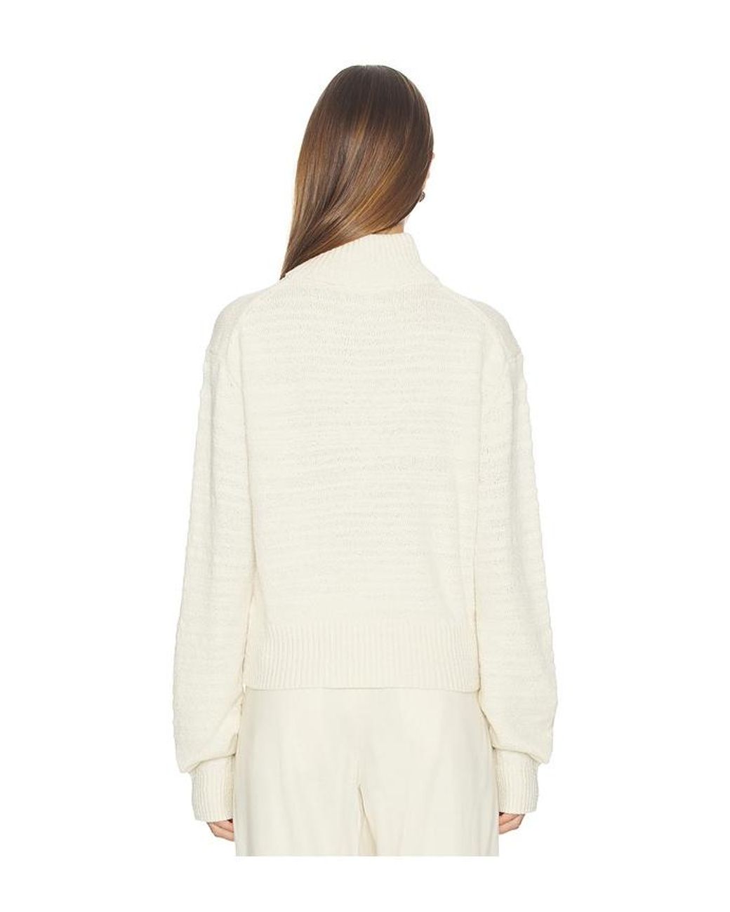 Helmut Lang White Slub Button Top