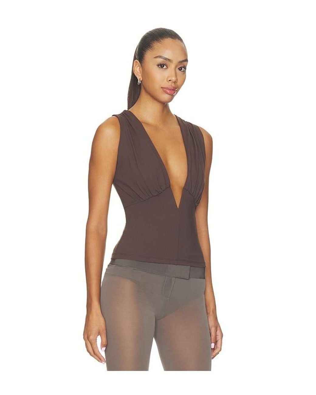 Susana Monaco Multicolor Low V Wire Tank