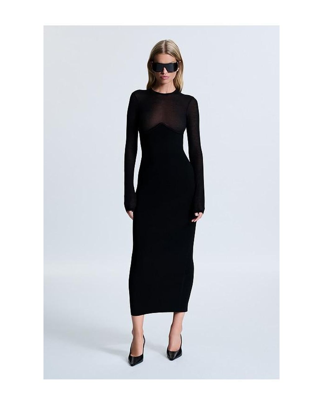 REVOLVE LOS ANGELES Black Aubri Knit Gown
