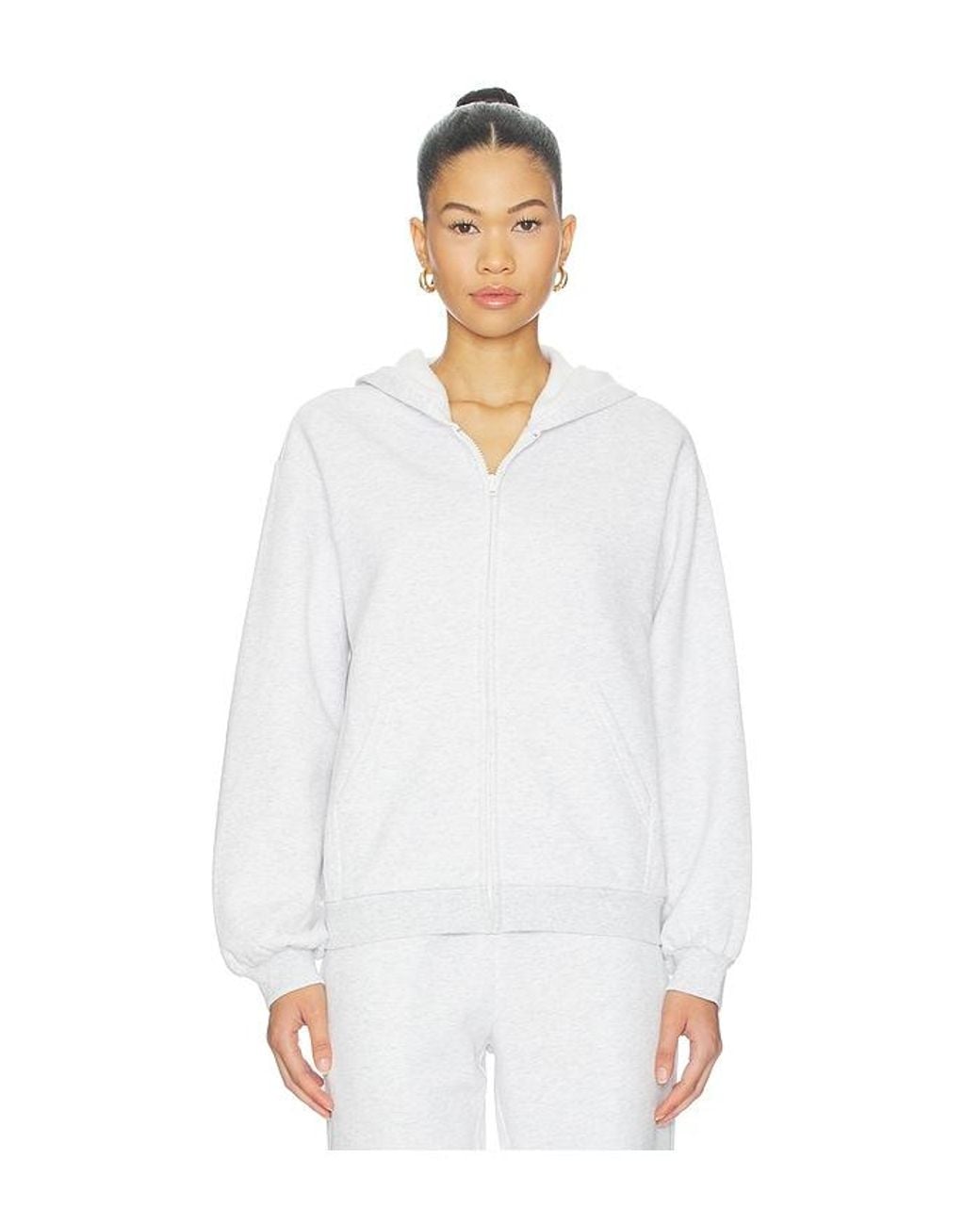 superdown White Minya Zip Up Hoodie