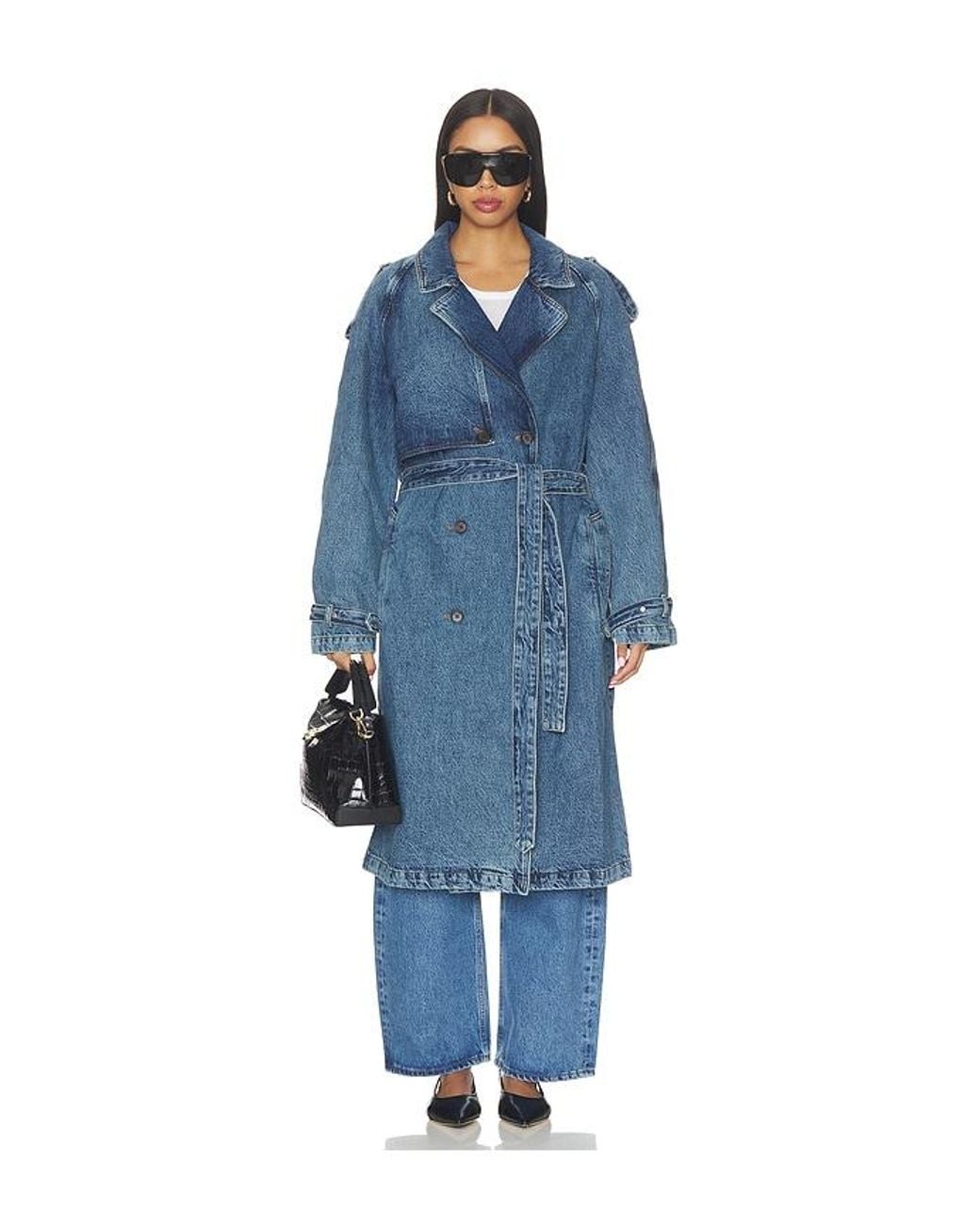 Anine Bing Blue Rickie Maxi Trench