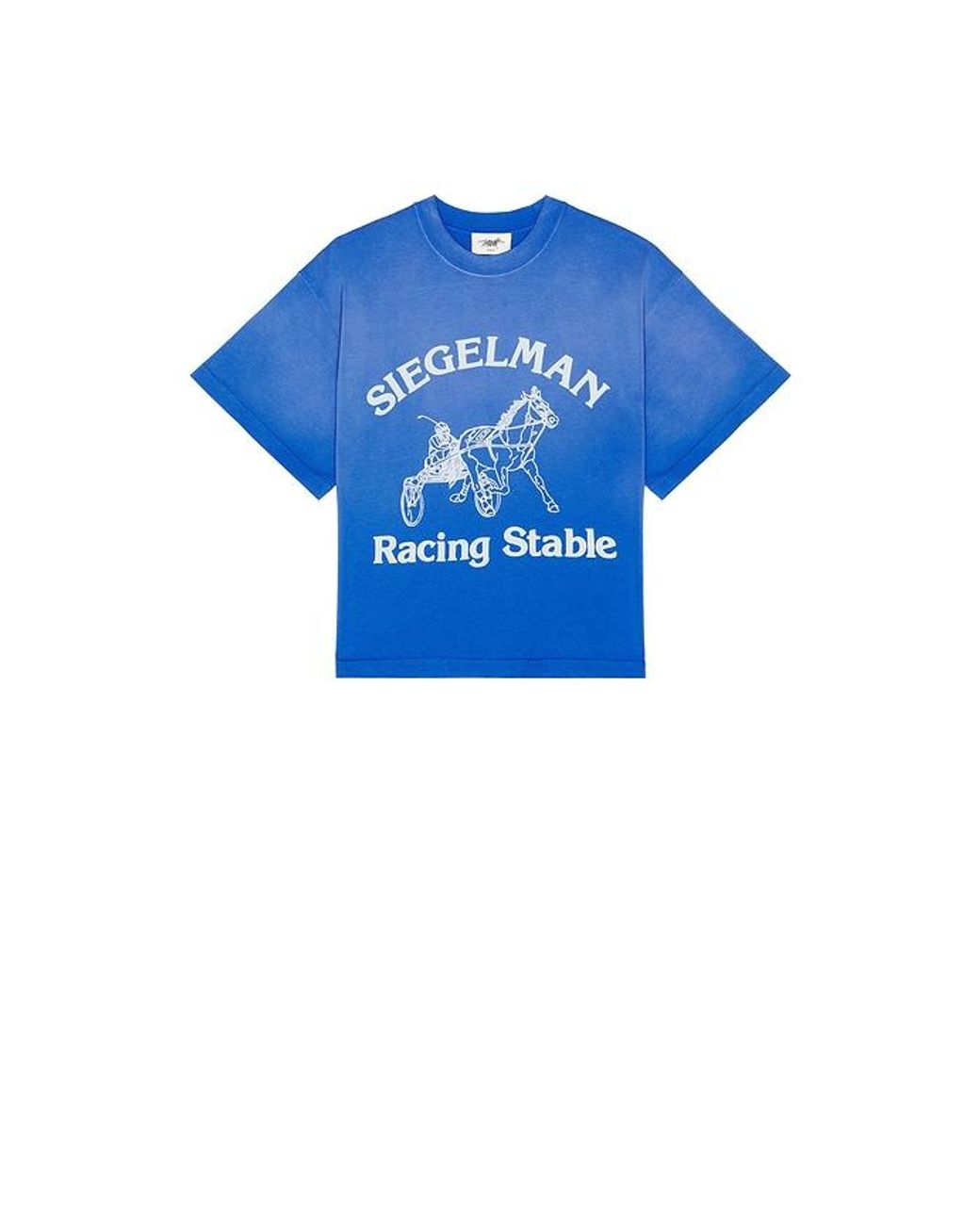 Siegelman Stable Blue Racing Stable Boxy Tee for men