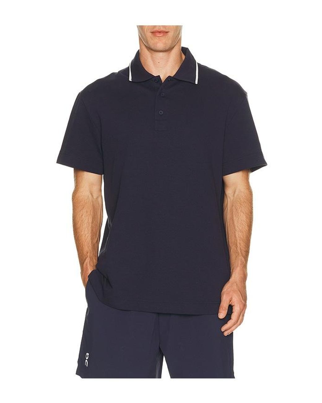 On Shoes Blue Courtside Polo for men