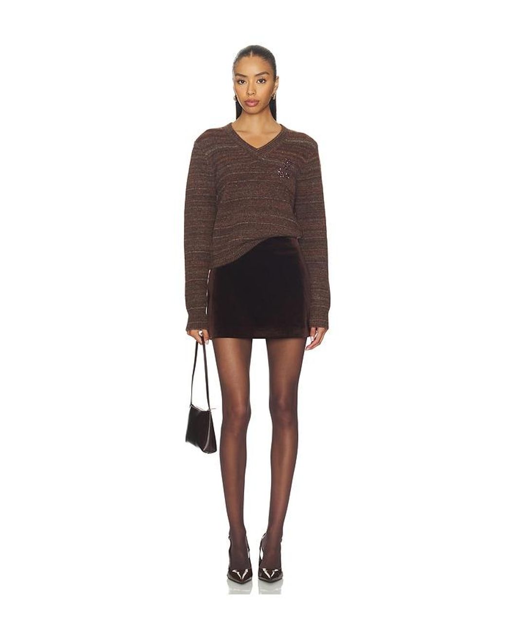 Astr Brown Dasia Sweater