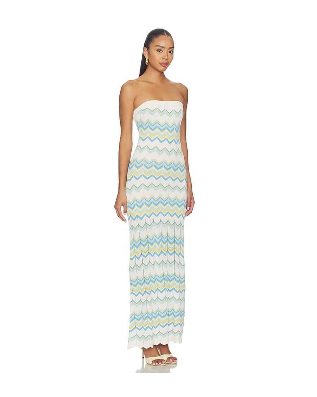 LSPACE White Hallie Maxi Dress