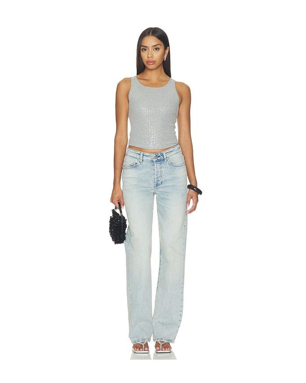 Free People Blue Night Shine Tank Top