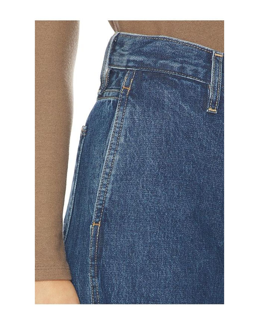 SLVRLAKE Denim Blue Cassie Chino Wide Leg Jeans