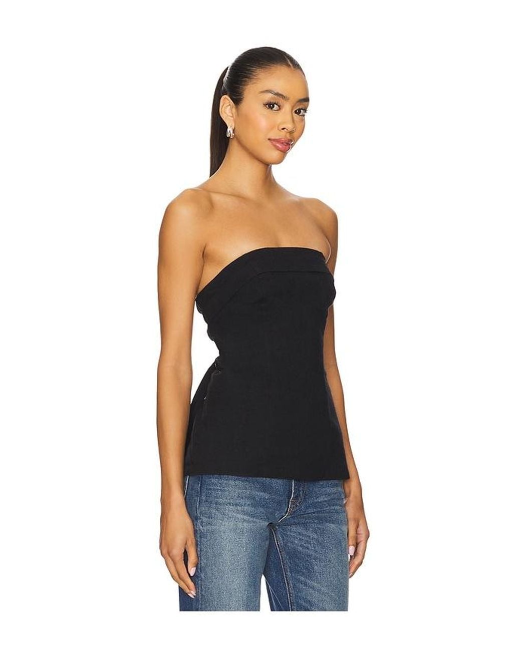 Free People Black Lora Tube Top