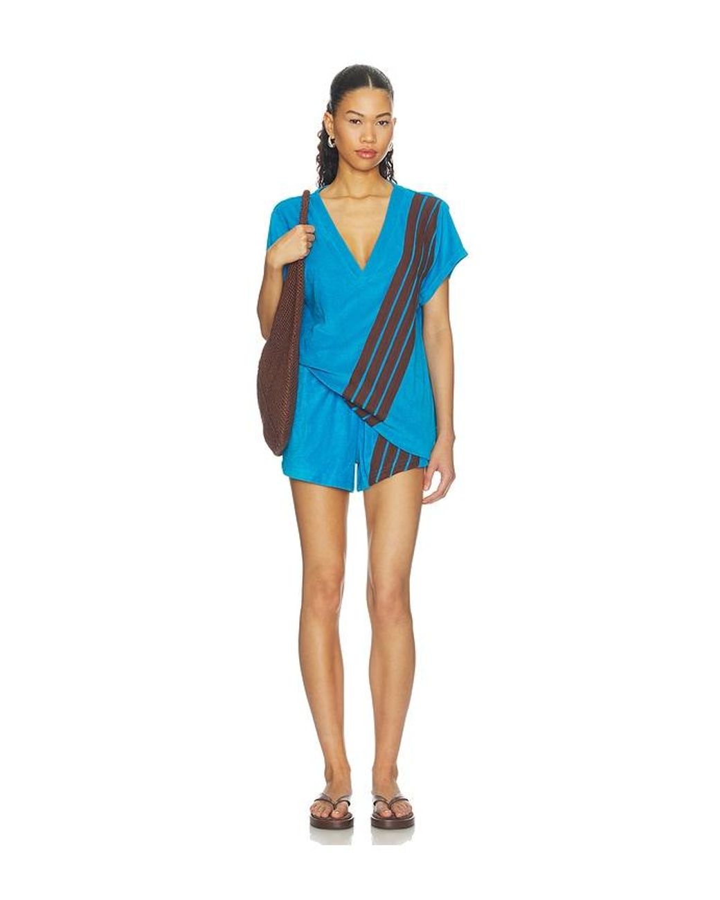 Araminta James Blue Tropiques Terry Dress
