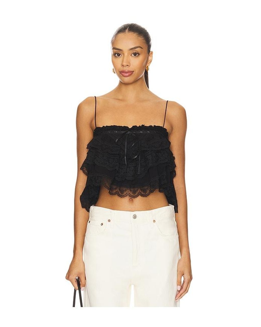 Ronny Kobo Black X Revolve Carlton Top