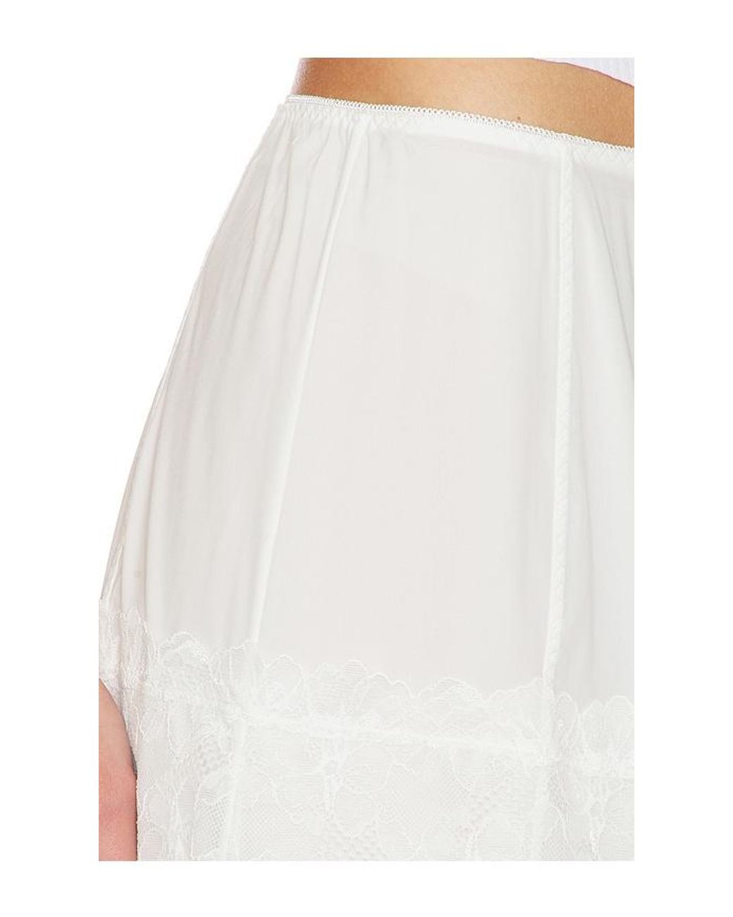 Free People White Party Crashers Half Slip Skirt