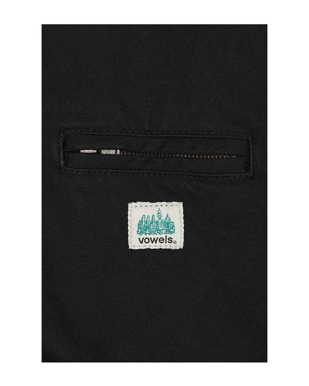 vowels Green Garment Dyed Zip Up Jacket for men