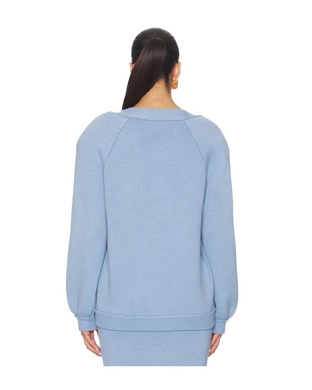 ROWEN ROSE Blue Knit Cardigan