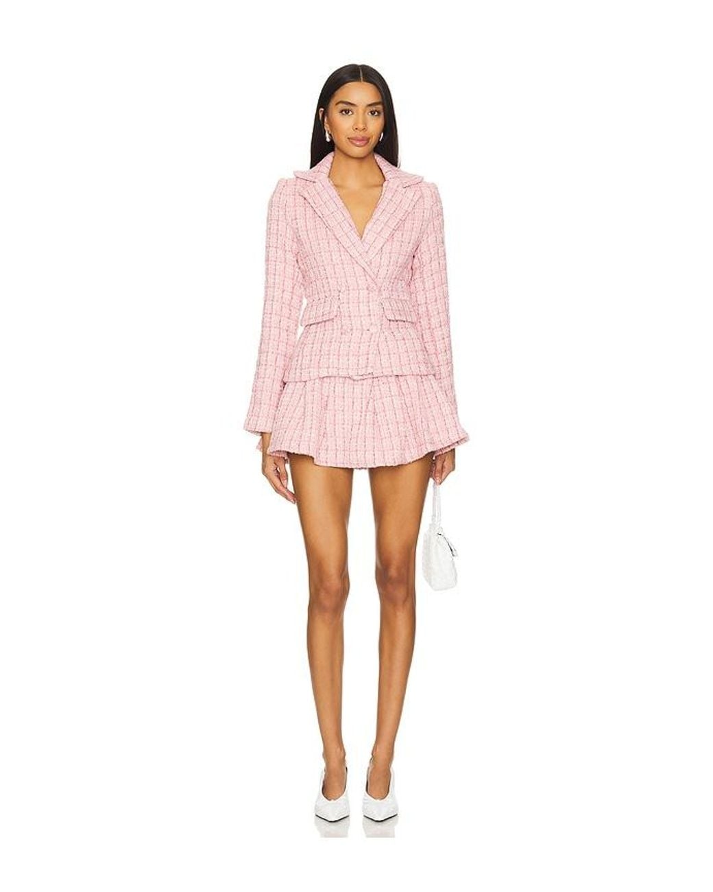MORE TO COME Pink Ashtyn Tweed Blazer