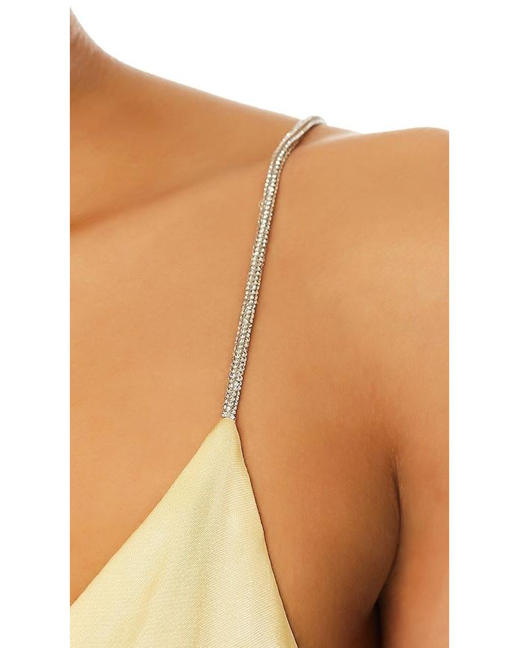 Robe Capri Diamonte En. Taille Also En 12, 4, 6, 8 Bardot en coloris Metallic
