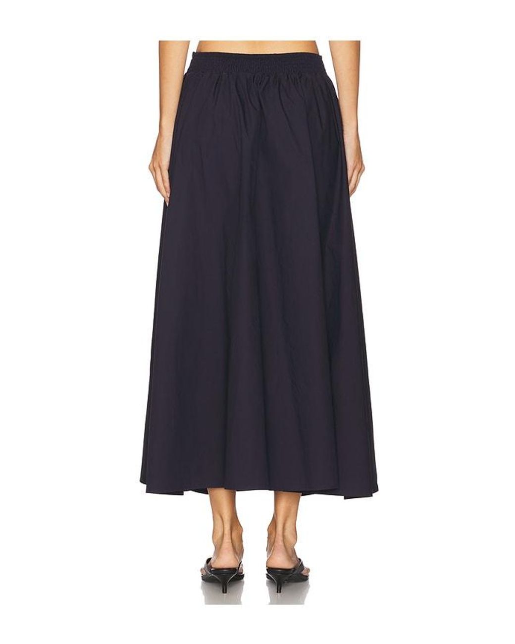 Susana Monaco Blue Poplin Midi Skirt