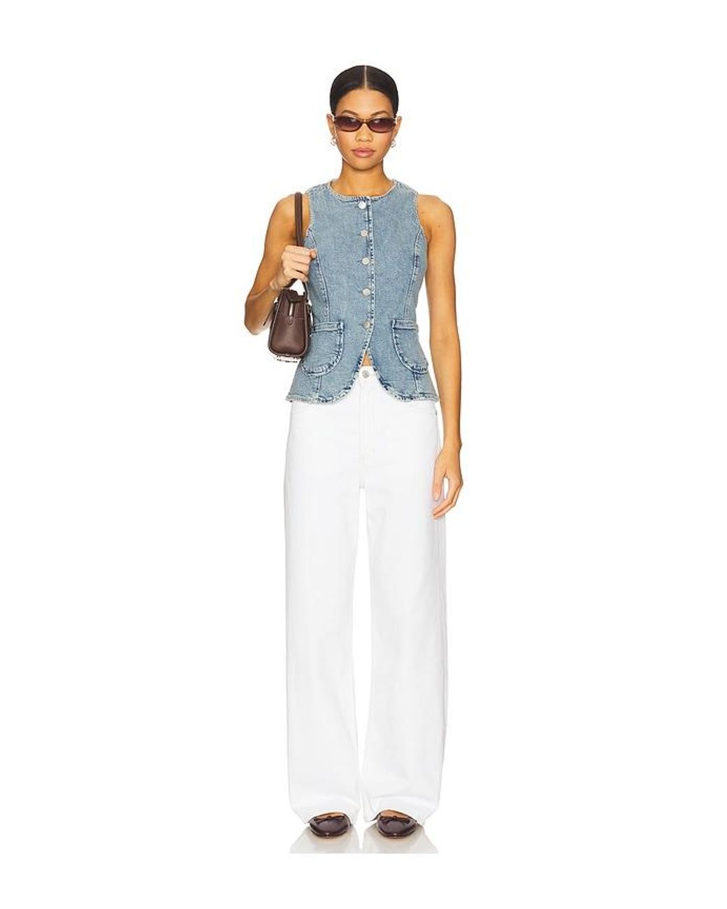 Rails Blue Portola Top