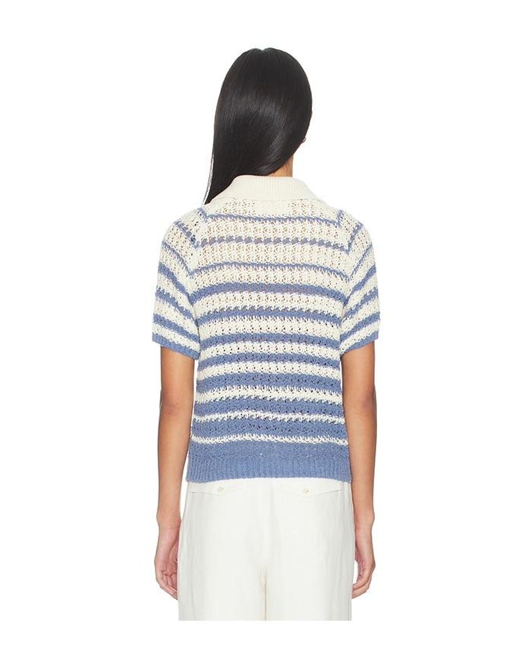 Closed White Short Sleeve Polo Cardigan