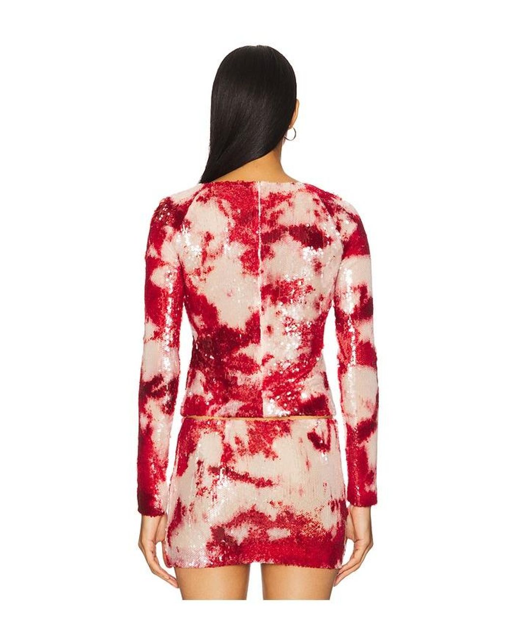 Kim Shui Red Sequin Top