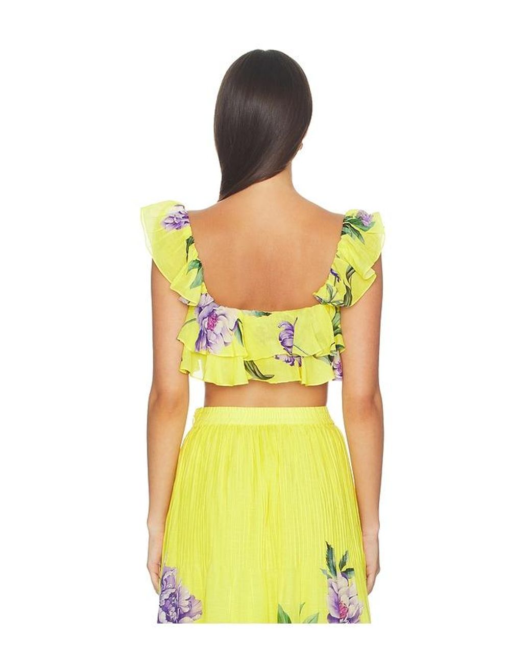 Hemant & Nandita Yellow Ruffle Top