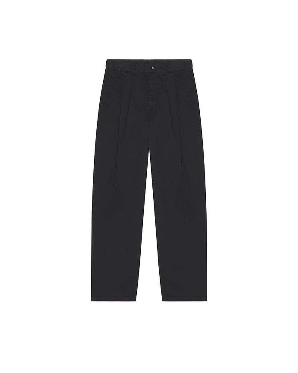 Rag & Bone Black Baggy Pleated Chino Pants for men