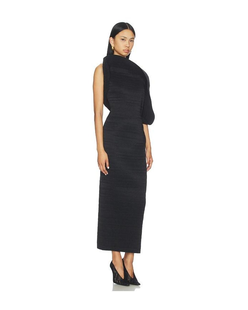 Magda Butrym Black Strapless Long Dress