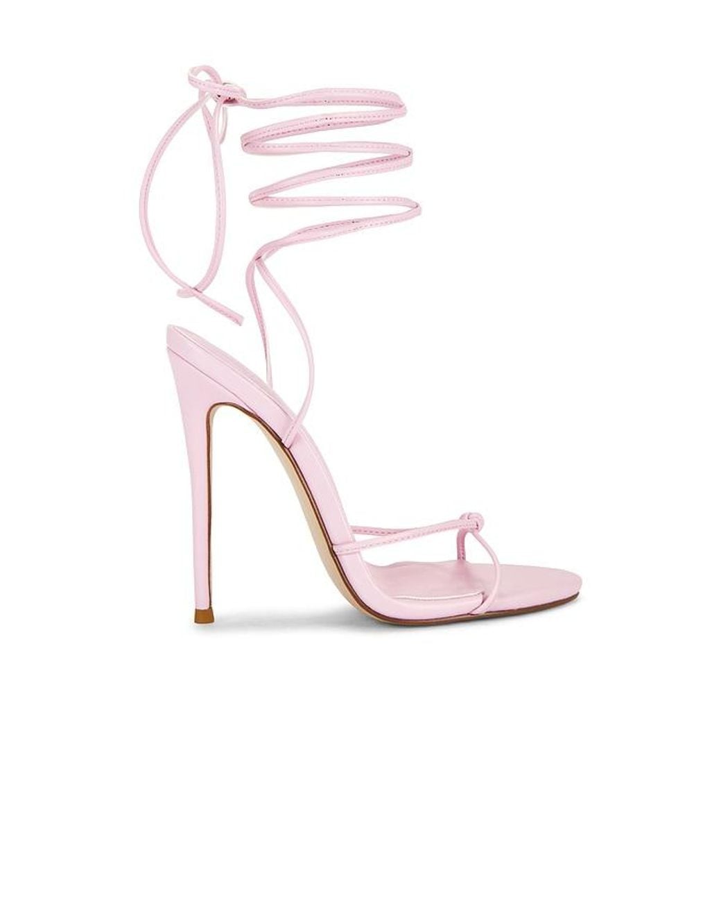 Femme LA White Athens Lace Up Heels