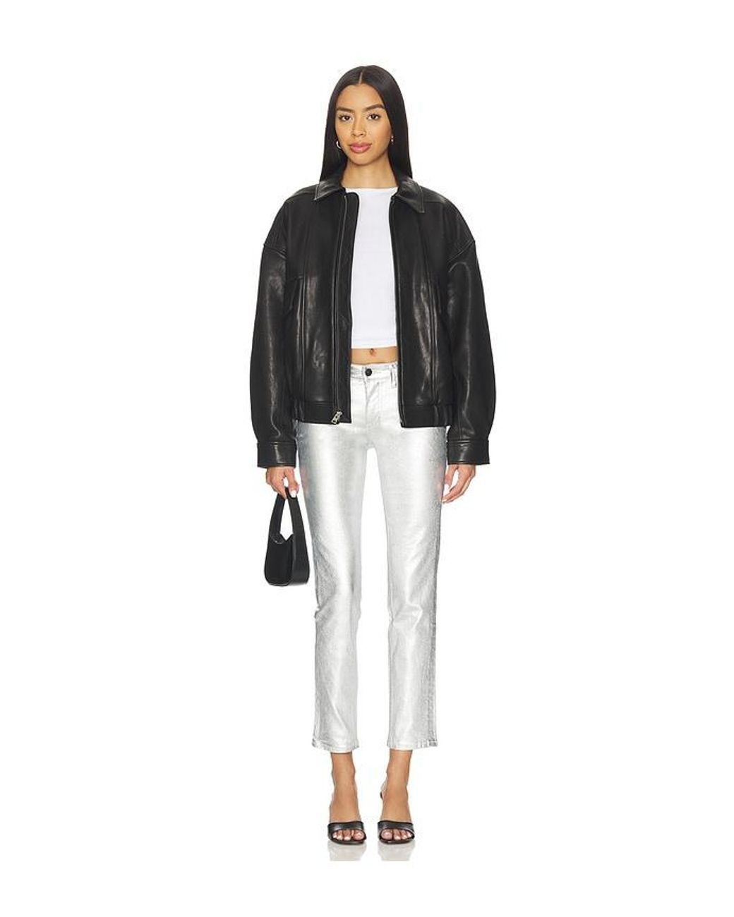 Free People White X We The Free Oracle Metallic Pant