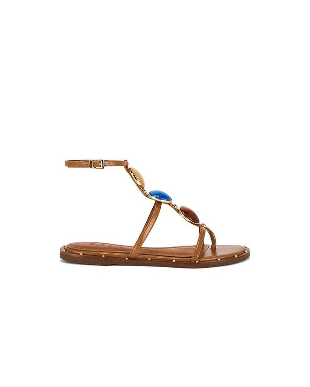 SCHUTZ SHOES Brown Milos Flat Sandal
