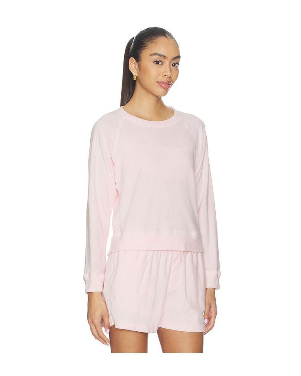 Bobi Pink Raglan Pullover