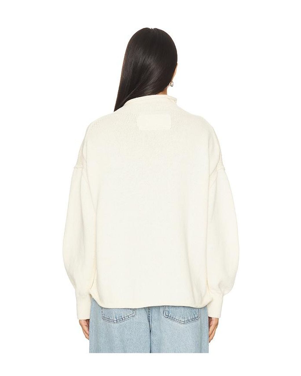 Free People White X We The Free Torres Roll Neck Sweater