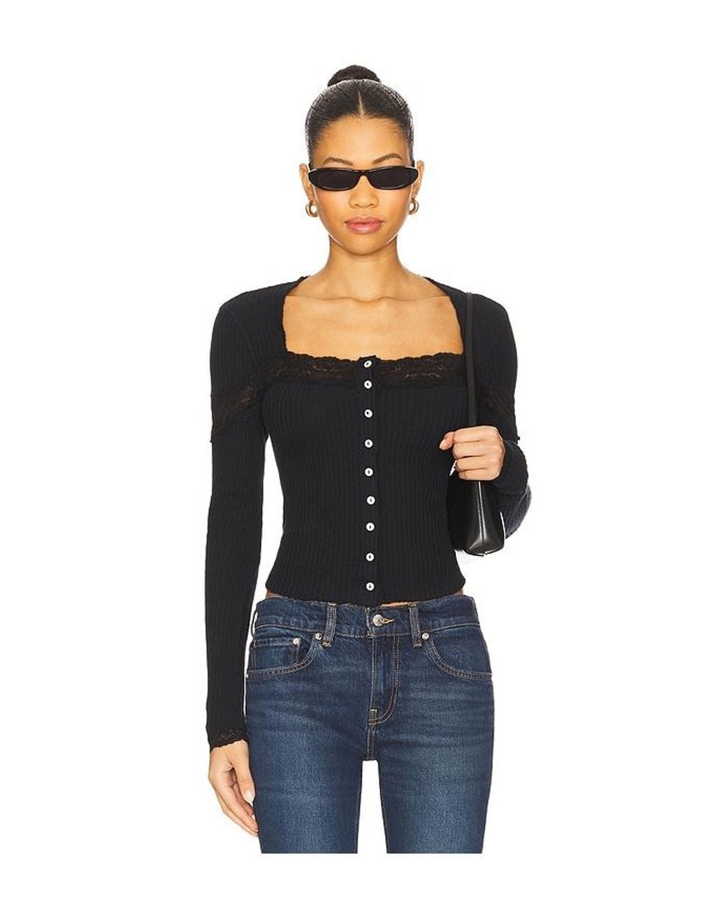 Free People Blue Lets Party Cardi