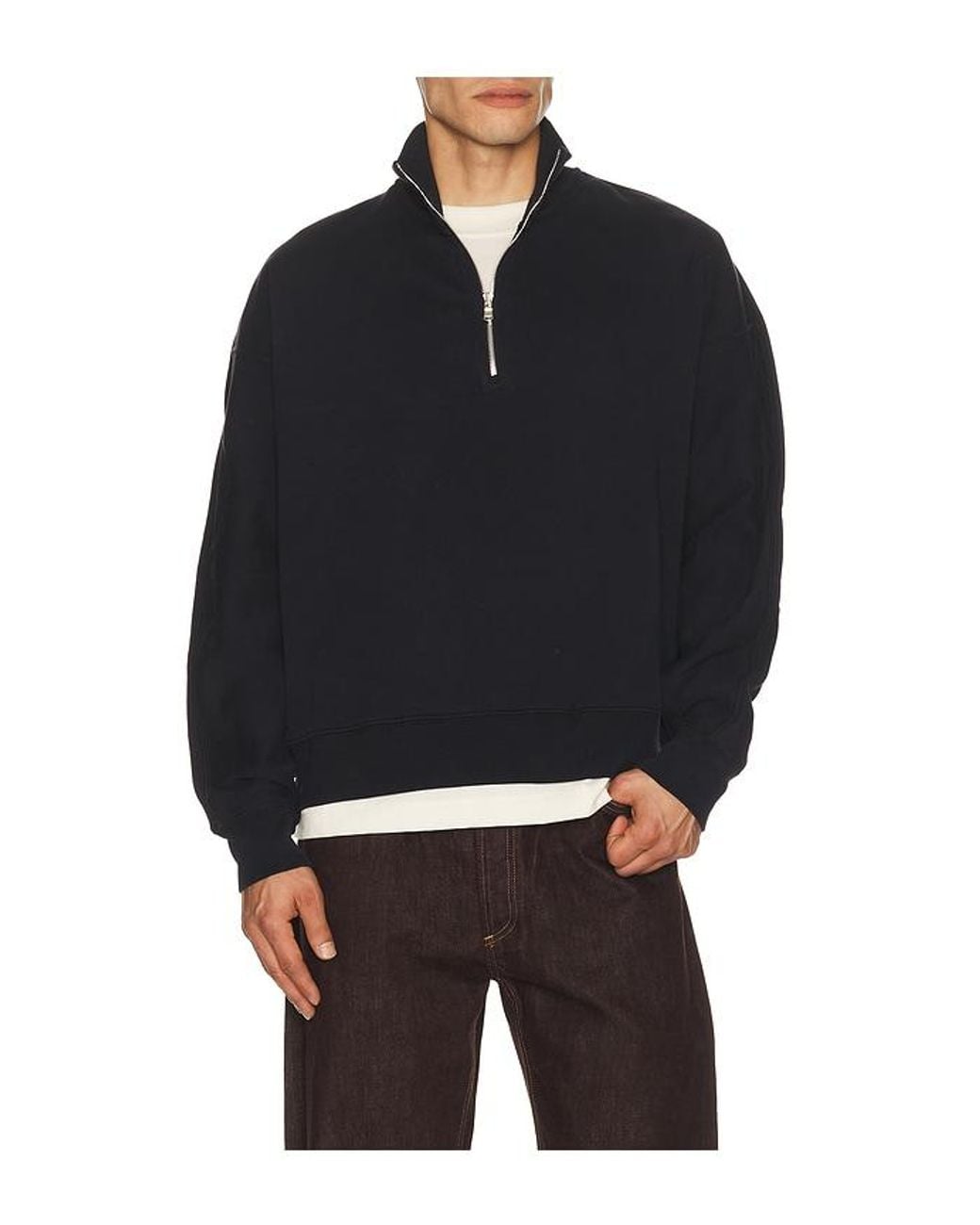 Agolde Blue Idris Quarter Zip for men