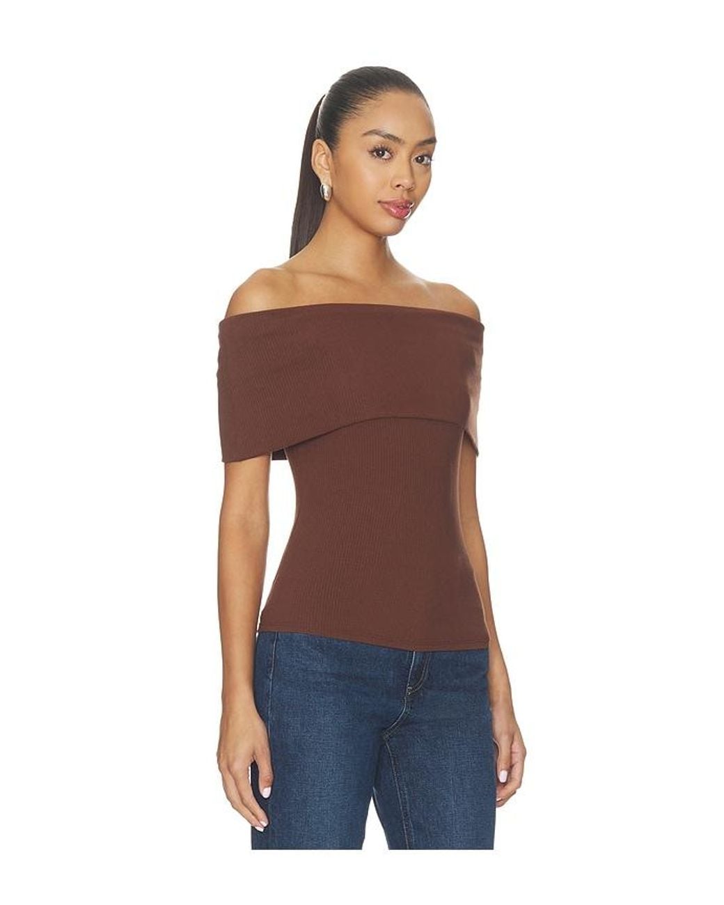 PAIGE Blue Rosarita Top