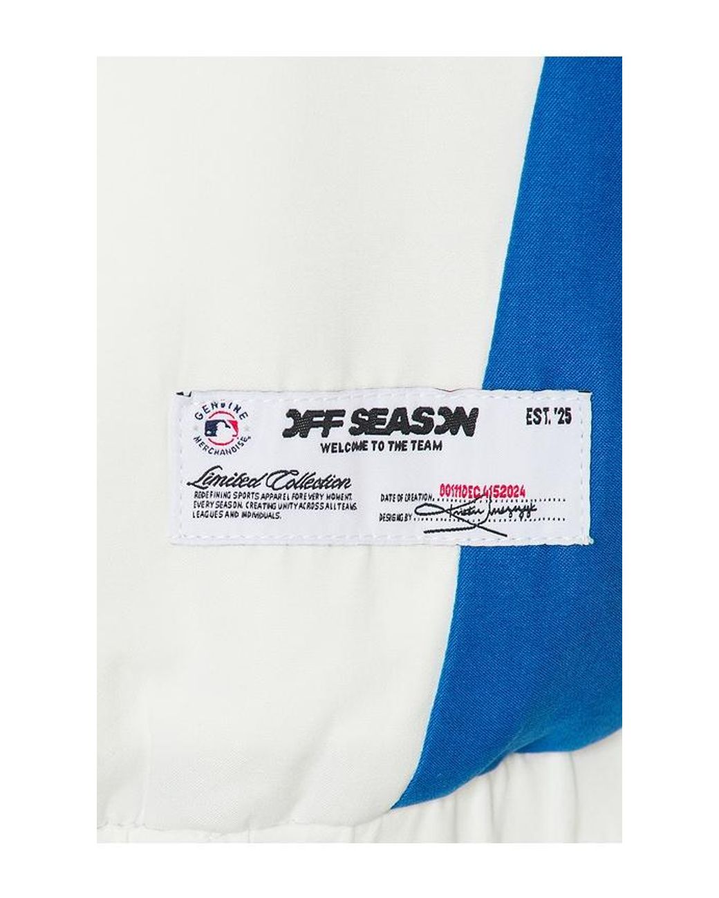 OFF SEASON Blue Lightweight Track Jacket