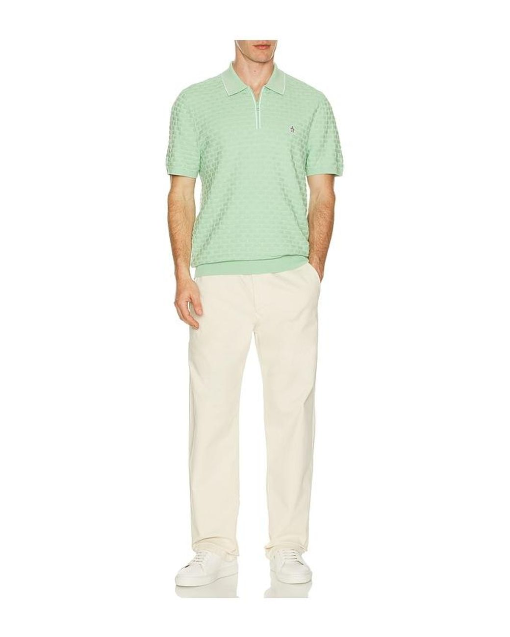 Original Penguin Green Links Stitch Polo for men